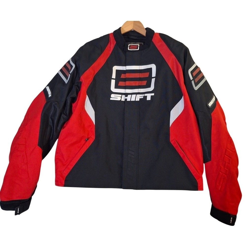 Shift ST Racing Motorcycle Jacket Men XL Multi Colorblock Leather Padded Armored